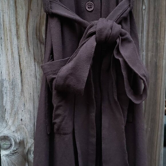 Price ⬇️ François Beauregard Brown Jersey Knit Shirt Dress 🇨🇦 Designer size 00 - Picture 7 of 13